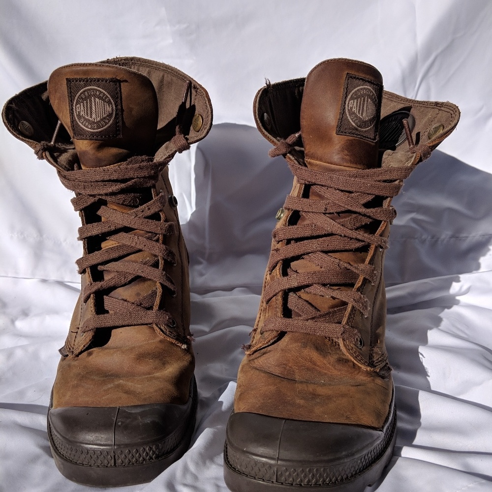 Palladium Pallabrouse Baggy Leather Men's Boots 10